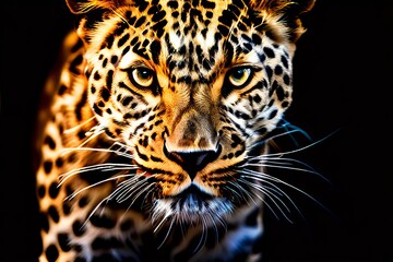 leopards spotted coat up close