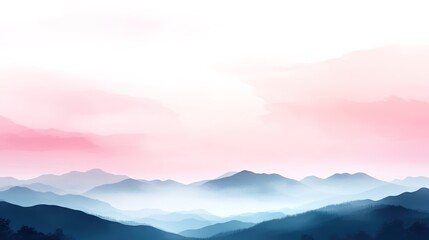 Serene Mountain Landscape with Soft Pastel Sky at Dusk