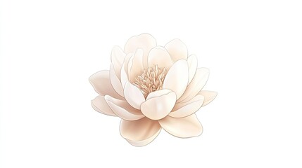 A delicate, soft-colored flower with layered petals, symbolizing beauty and tranquility.