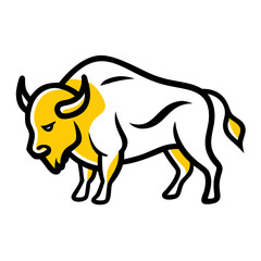 silhouette of a Bison