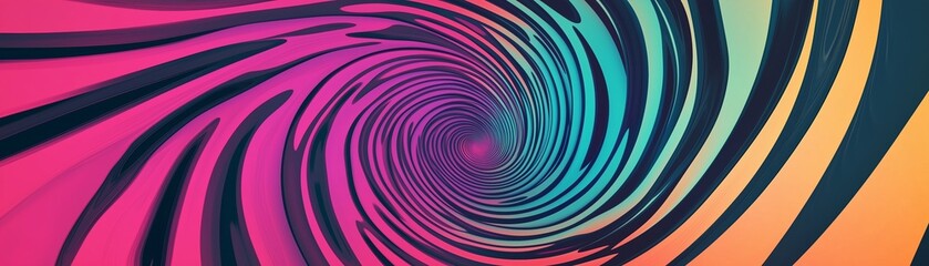 Obraz premium Background image of psychedelic graphic patterns with swirling neon colors