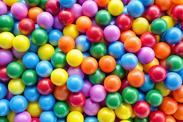 Fototapeta premium A bunch of colorful gumballs are piled on top of each other