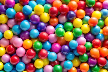 Obraz premium A bunch of colorful gumballs are piled on top of each other