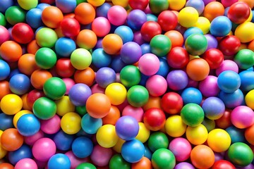 Fototapeta premium A bunch of colorful gumballs are piled on top of each other
