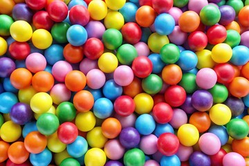 Obraz premium A bunch of colorful gumballs are piled on top of each other
