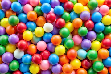 Obraz premium A bunch of colorful gumballs are piled on top of each other