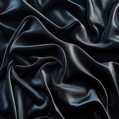 Obraz premium Dark silk or satin fabric draped background for luxurious texture