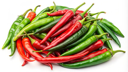 Fresh chilli on white background isolated