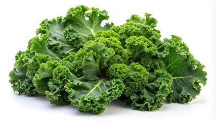 Fresh kales on white background isolated