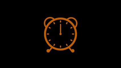 brown color counting down alarm clock black background