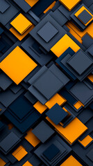 A colorful image of squares in blue and yellow