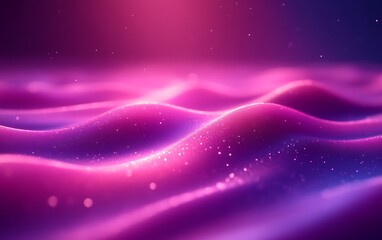 Fototapeta premium Abstract pink and purple glowing waves. (1)