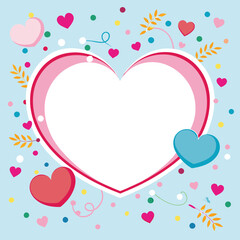 valentine card with hearts icon silhouette vector illustration