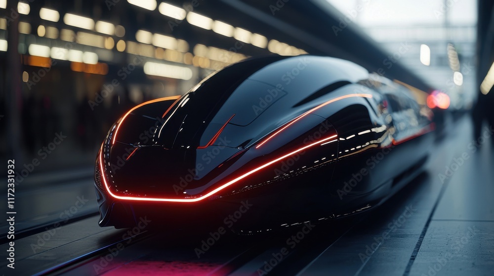 Aufkleber exploring the future of transportation high-speed hyperloop concept unveiled in urban environments d