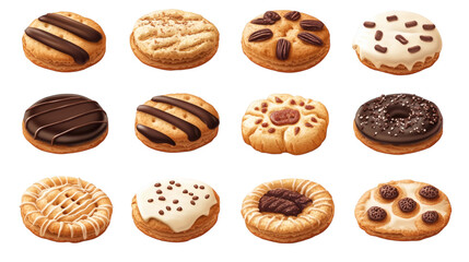 biscuits isolated on white transparent background