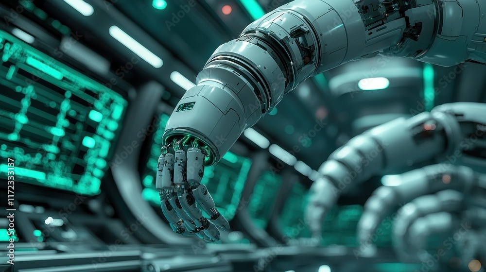 Aufkleber ai-powered robots revolutionizing surgeries in high-tech operating rooms medical innovations sterile