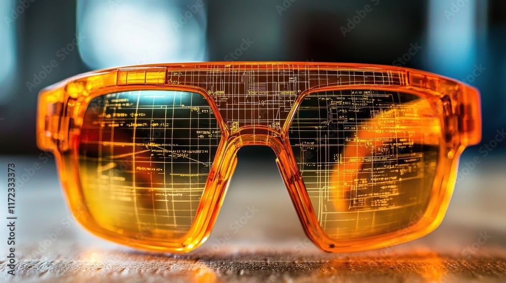 Leinwandbilder enhancing everyday experiences augmented reality glasses displaying real-time information in urban s