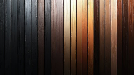 Wood planks gradient display from dark to light