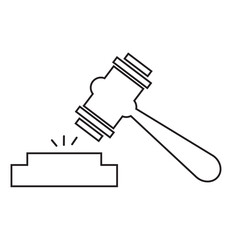 Print Gavel icon set. judge gavel icon vector. law icon vector. auction hammer
