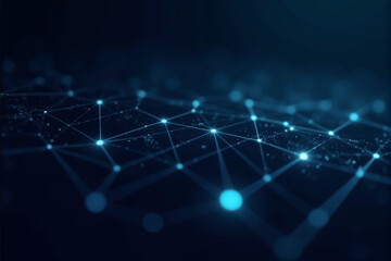 Obraz premium Digital background with a network of interconnected nodes and lines, global communication, data connectivity, abstract