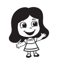 Fototapeta premium Cute Girl Vector