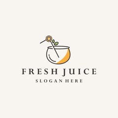 Fresh Juice logo designs template, logo template