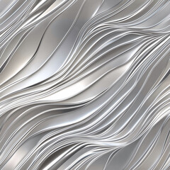 Obraz premium Silver Flowing Lines Seamless Pattern