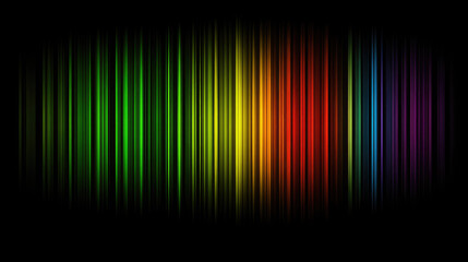 Vibrant Color Spectrum with Light Stripes on Black Background