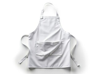 Clean White Apron Photography: Professional Kitchen Apparel Stock Photo
