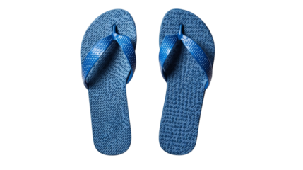 blue flip flops isolated on white transparent background