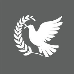 Fototapeta premium Silhouette peace symbol image