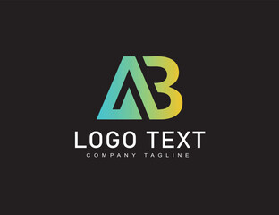 Trendy and Professional a b letter logo design
