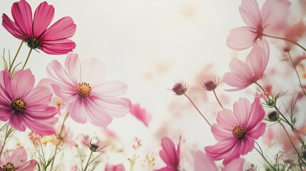 Fototapeta premium Elegant wedding invitation card background vector. Minimal hand painted watercolor botanical flowers texture template background. Design for wedding, vip cover, poster, rsvp moderncard.Valentine's Day