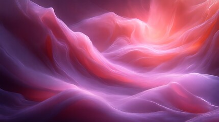 Obraz premium Abstract pink and orange flowing fabric.