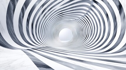 Obraz premium Abstract tunnel with swirling patterns and a bright focal point.