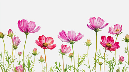 Elegant wedding invitation card background vector. Minimal hand painted watercolor botanical flowers texture template background. Design for wedding, vip cover, poster, rsvp moderncard.Valentine's Day