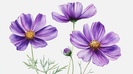 Fototapeta premium Elegant wedding invitation card background vector. Minimal hand painted watercolor botanical flowers texture template background. Design for wedding, vip cover, poster, rsvp moderncard.Valentine's Day