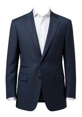 man in a suit without head isolated on white background
