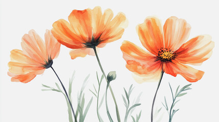 Elegant wedding invitation card background vector. Minimal hand painted watercolor botanical flowers texture template background. Design for wedding, vip cover, poster, rsvp moderncard.Valentine's Day