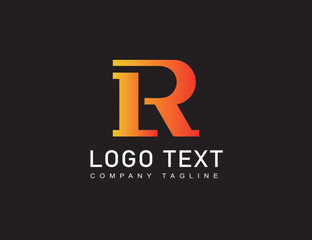 Letter r Logo template Isolated Brand Identity Icon Abstract Vector graphic