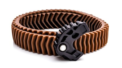 Innovative rubber belt design studio showcase product photography modern aesthetic close-up engineering concept