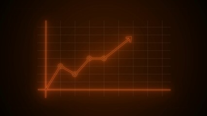 brown neon business growing bar