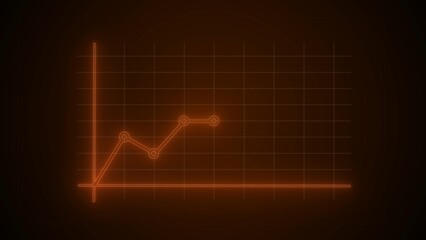 brown neon business growing bar