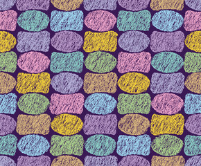 Colorful rough scribble seamless pattern