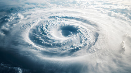 Powerful Hurricane Eye from Above - Dramatic Weather Phenomenon