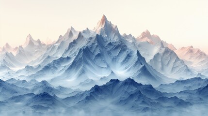 Majestic Winter Mountain Range 8K HD Landscape Serenity