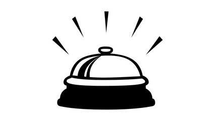 Call bell icon black color in white background