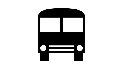 Bus sign icon black color in white background
