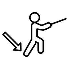 Fencing Footwork Icon