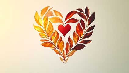 Fototapeta premium Heart-Shaped Leaf Design